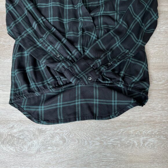 Like New Madewell Black & Green Botton Down Shirt - Size XXS - Picture 3 of 4